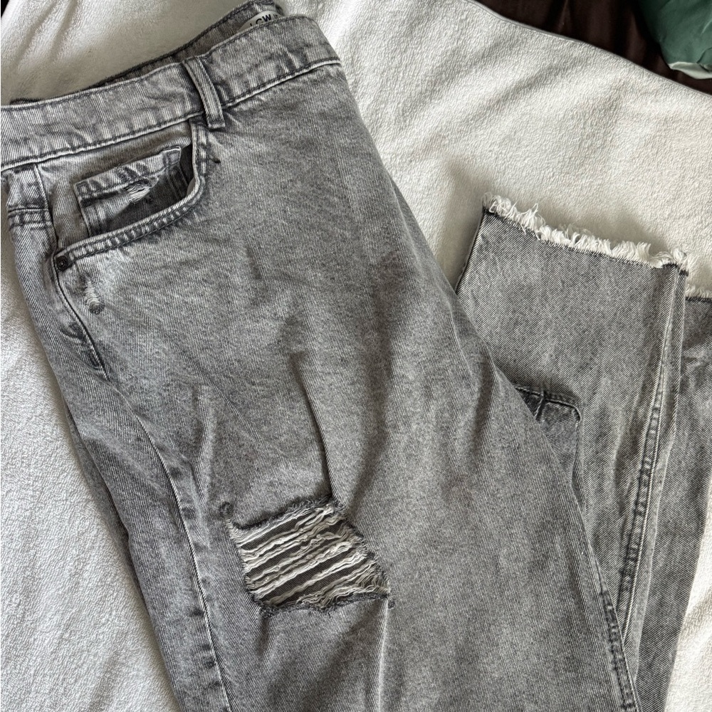 Gray Distressed Jeans